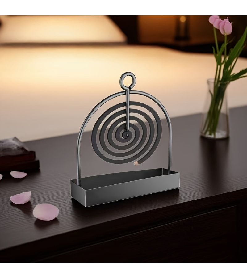 Black Metal Incense Holder For Mosquito Coils And Sandalwood Hanging Decor - Image 2