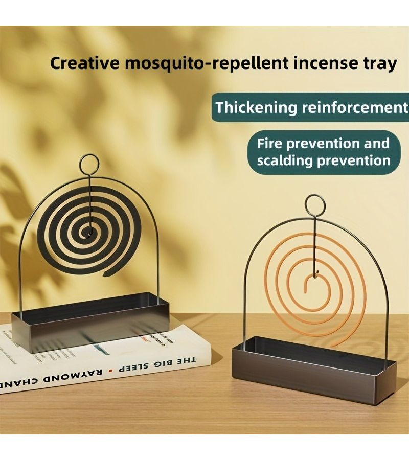 Black Metal Incense Holder For Mosquito Coils And Sandalwood Hanging Decor - Image 3