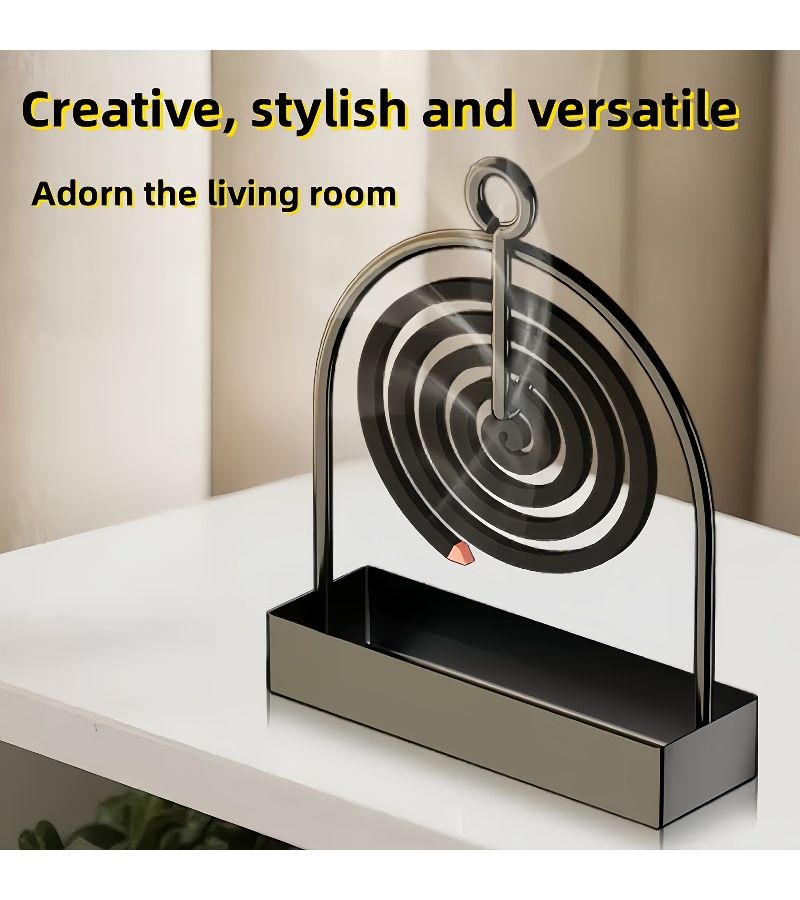 Black Metal Incense Holder For Mosquito Coils And Sandalwood Hanging Decor - Image 5