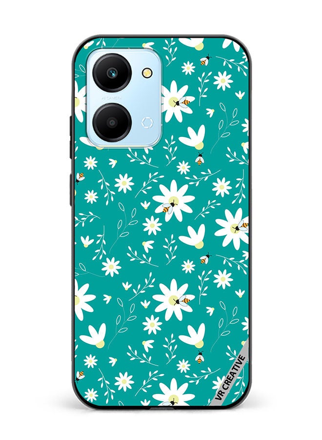 VR CREATIVE Protective Case Cover For Honor Play7T Flower Design Multicolour - Image 1