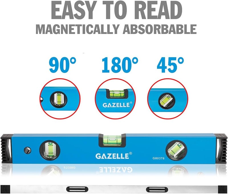 Gazelle Gazelle 16 In. Aluminium Magnetic Box Level - Image 4