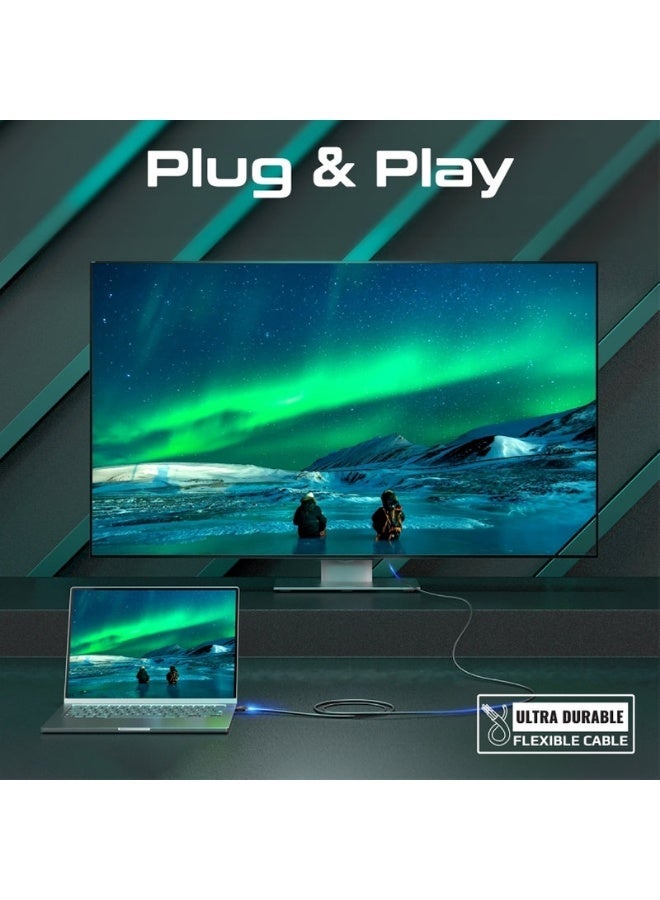 Promats Promate ProLink4K60-15M Unidirectional 4K HDMI® Audio Video Cable – 15M High-Speed HDMI® 2.0 Cable Supports 4K@60Hz, HDR, ARC, 18Gbps Bandwidth, Gold-Plated Connectors, Ideal for Long-Distance Setups  - Image 2