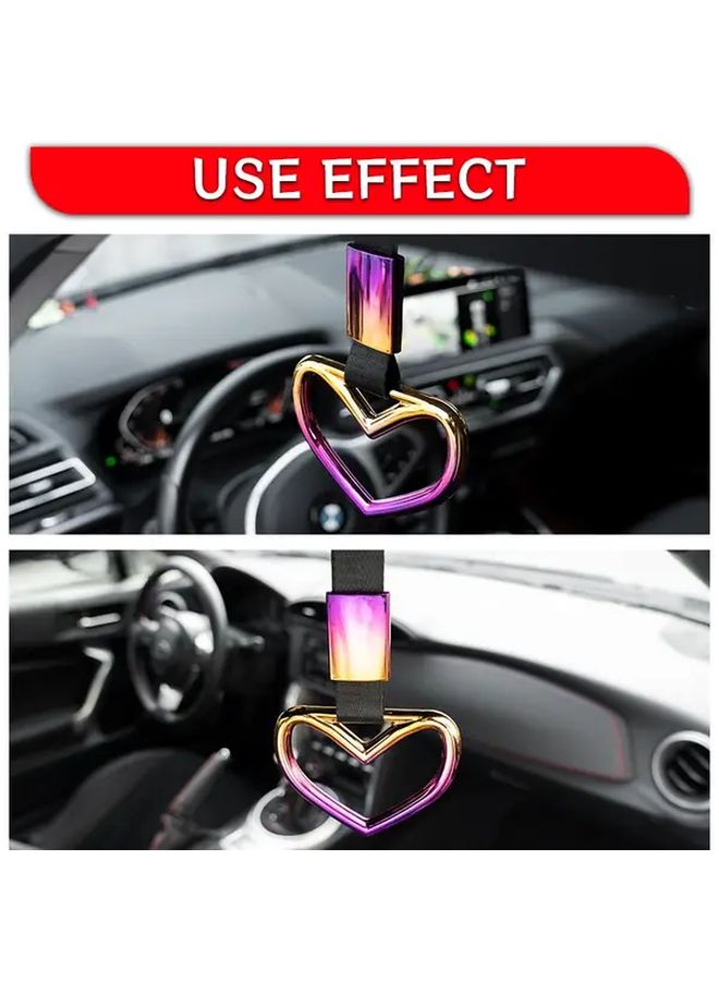 Noctilucent JDM Racing Heart Handle Ring Heavy Duty Strap For Cars Trucks SUVs Interior Decoration - Image 4