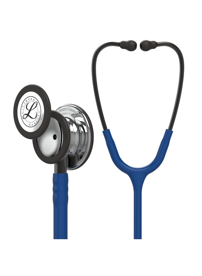 ثري أم ليتمان سماعة طبية ليتمن كلاسيك 3 بلون كحلي مع لمسة مرآة موديل 5863 - Image 1