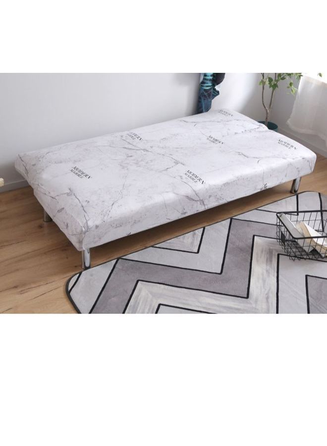 نيبمينينت غطاء أريكة واقٍ ومرن مزين بطبعة بتصميم رخامي وبنمط أوروبي أبيض/ أسود 160-185سنتيمتر - Image 3