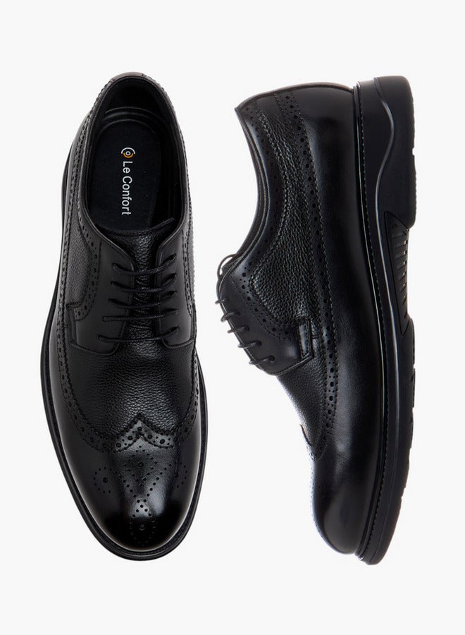 Le Confort Textured Lace-Up Derby Shoes  - Image 1