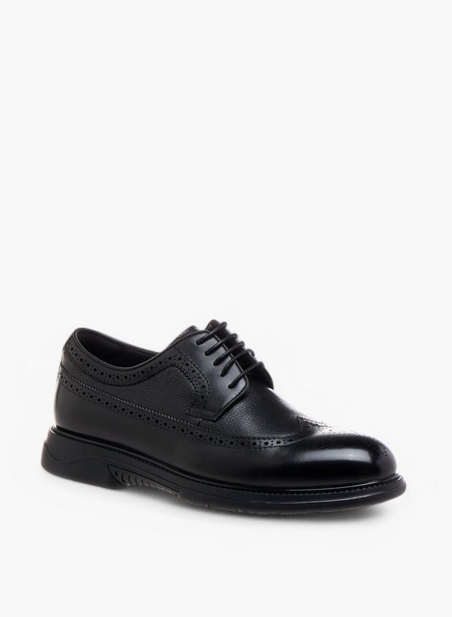 Le Confort Textured Lace-Up Derby Shoes - Image 1