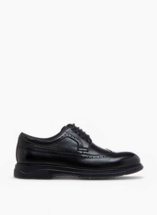 Le Confort Textured Lace-Up Derby Shoes - Image 3