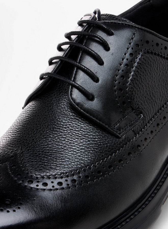 Le Confort Textured Lace-Up Derby Shoes - Image 4