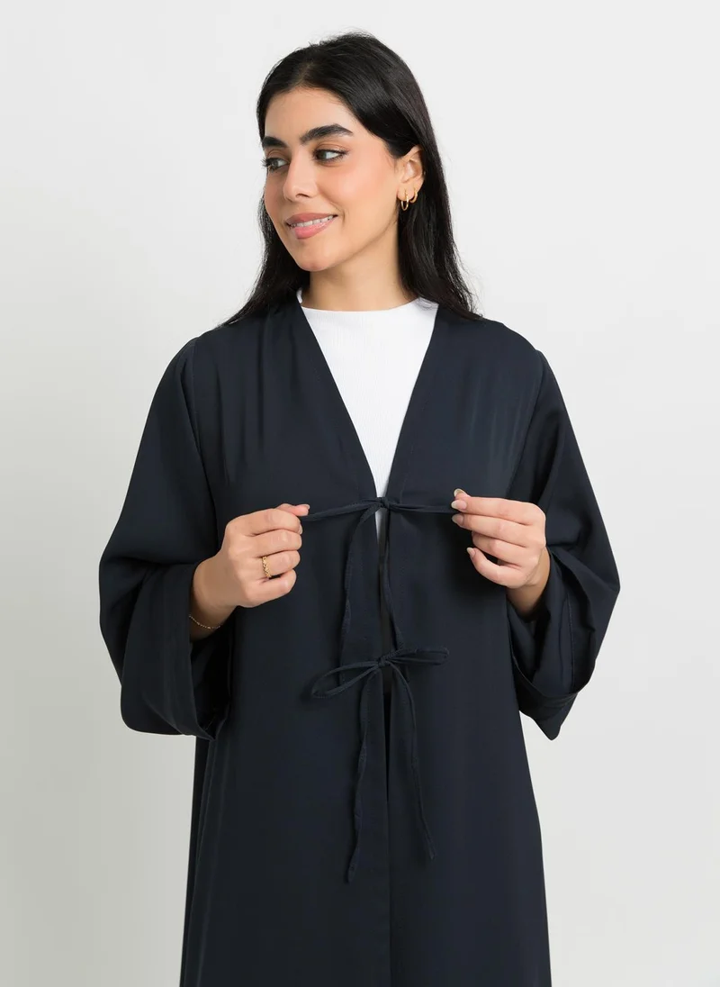 Kaafmeem Navy Bow Abaya