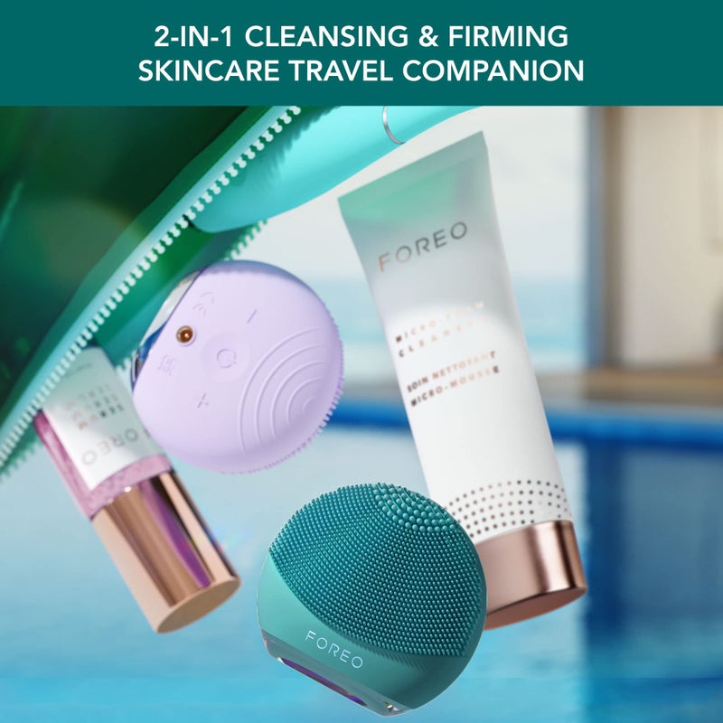FOREO Luna 4 go Face Cleansing Brush & Firming Massager - Premium Face Care - Enhances Absorption - Simple Skin Care Tools - for All Skin Types- Evergreen - Image 2