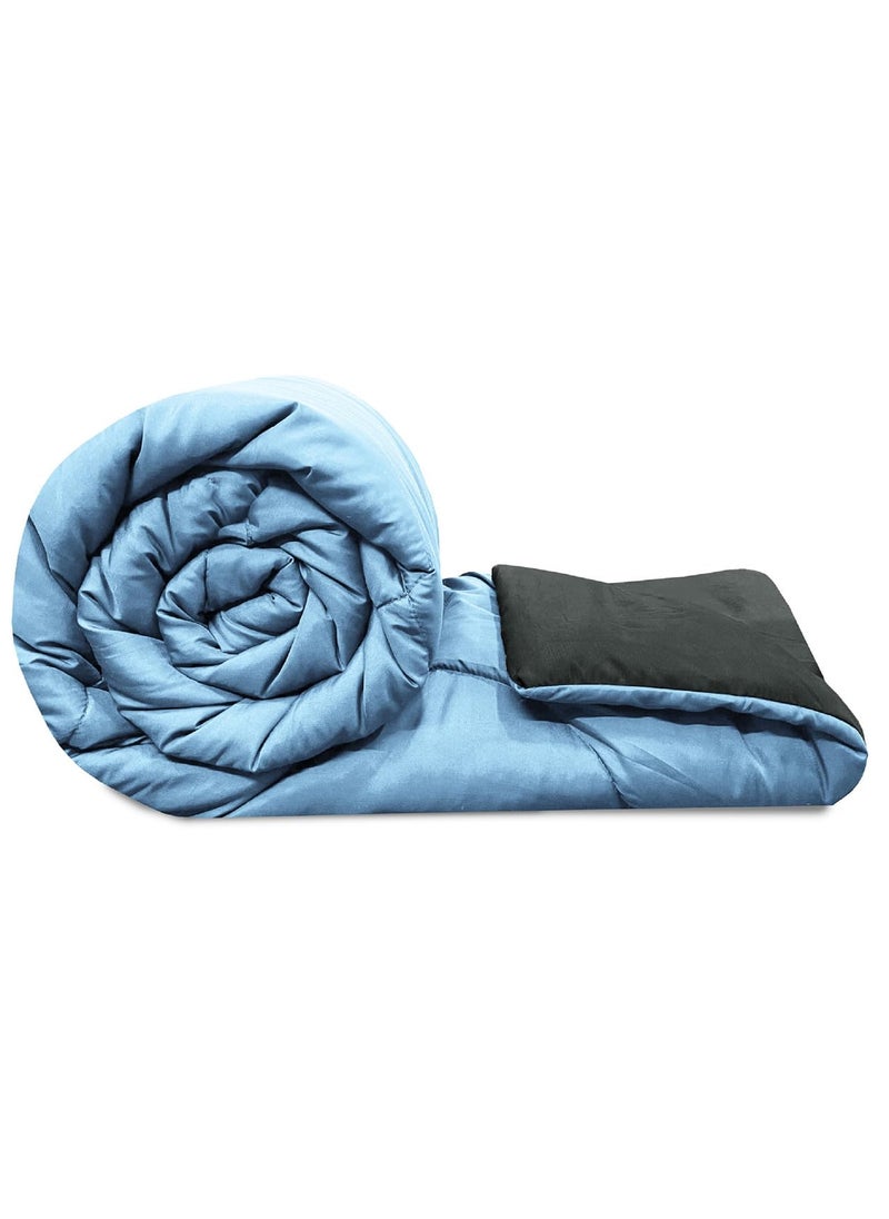 VAS COLLECTIONS VAS COLLECTIONS Summer Razzai All Season 220 GSM Ac Comforter Super Soft Fluffy Comforter 90 X 86 Inches220Cm X 228Cm Double Bed ComforterSilver Black Lightweight Microfibre 
