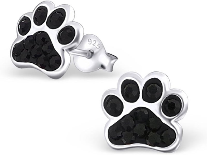 ICYROSE 925 Sterling Silver Paw Print Stud Earrings (Choose Your Style) (Nickel Free) - Image 1