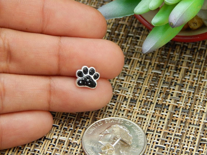ICYROSE 925 Sterling Silver Paw Print Stud Earrings (Choose Your Style) (Nickel Free) - Image 4