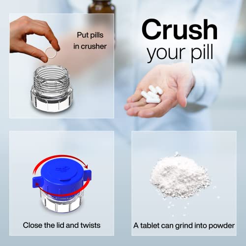 otica Tablet Crusher Pill Grinder Tablet Pulverizer Medicine Crusher in Powder Form for Great for Feeding Tube Use, Pets Or Easier Medicine Intake for Kids (Pack of, 1) - Image 5