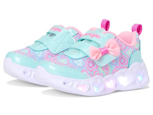 SKECHERS حذاء سنيكرز سكيتشرز للبنات هارت لايتس - بوغي لاند، نعناع/متعدد الألوان، 5 أطفال - Image 1