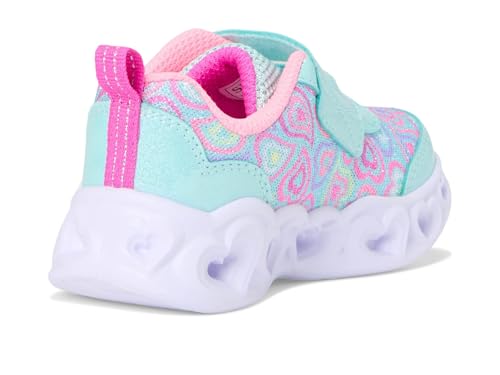 SKECHERS حذاء سنيكرز سكيتشرز للبنات هارت لايتس - بوغي لاند، نعناع/متعدد الألوان، 5 أطفال - Image 5