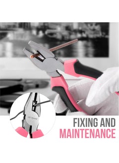 Hi-Spec Hi-Spec 24pc Pink Household DIY Tool Kit for Women. Small Mini Tool Box Set of Starter Basic Ladies Tools For Home & Office  - Image 4