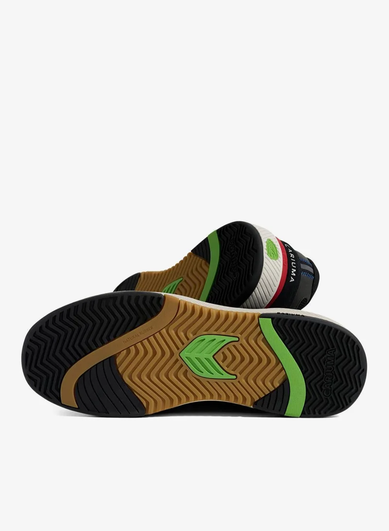 كاريوما UBA PRO Black Suede and Mesh Ivory Logo Red