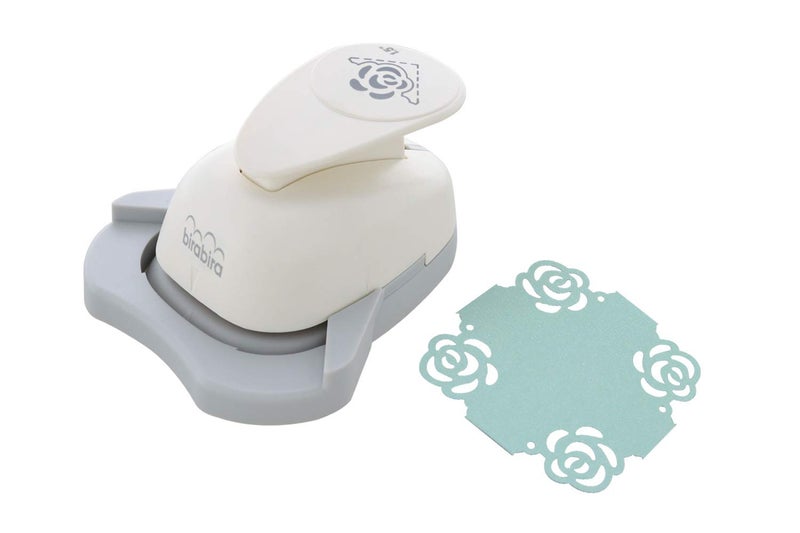 BiraBira Bira Craft 1.5 inch Rose Shape Paper Craft Lever Corner Punch, Valentine’s Day Punch, Scrapbooking (Rose-2, Corner Punch) - Image 1