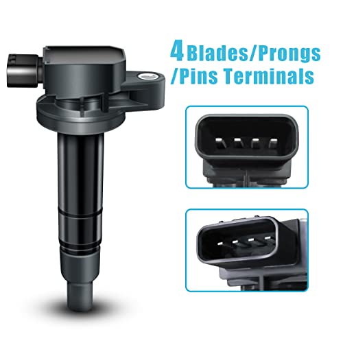 MAS Set of 4 Ignition Coil Pack & Iridium Spark plugs Compatible with Scion XA XB Toyota Yaris Echo Prius L4 1.5L Replacement for 5C1293 UF316T UF316 GN10312 - Image 2