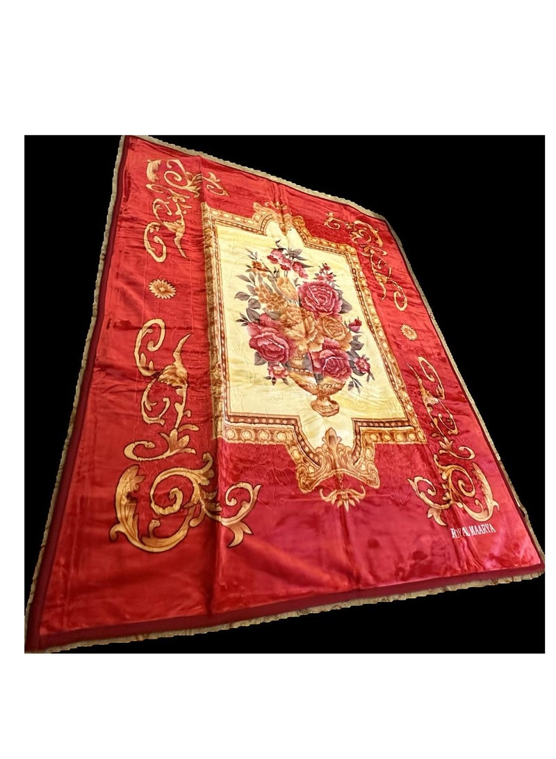 MAARYA GOLD 2 PLY SUPER SOFT EMBOSSED BLANKET - Image 2