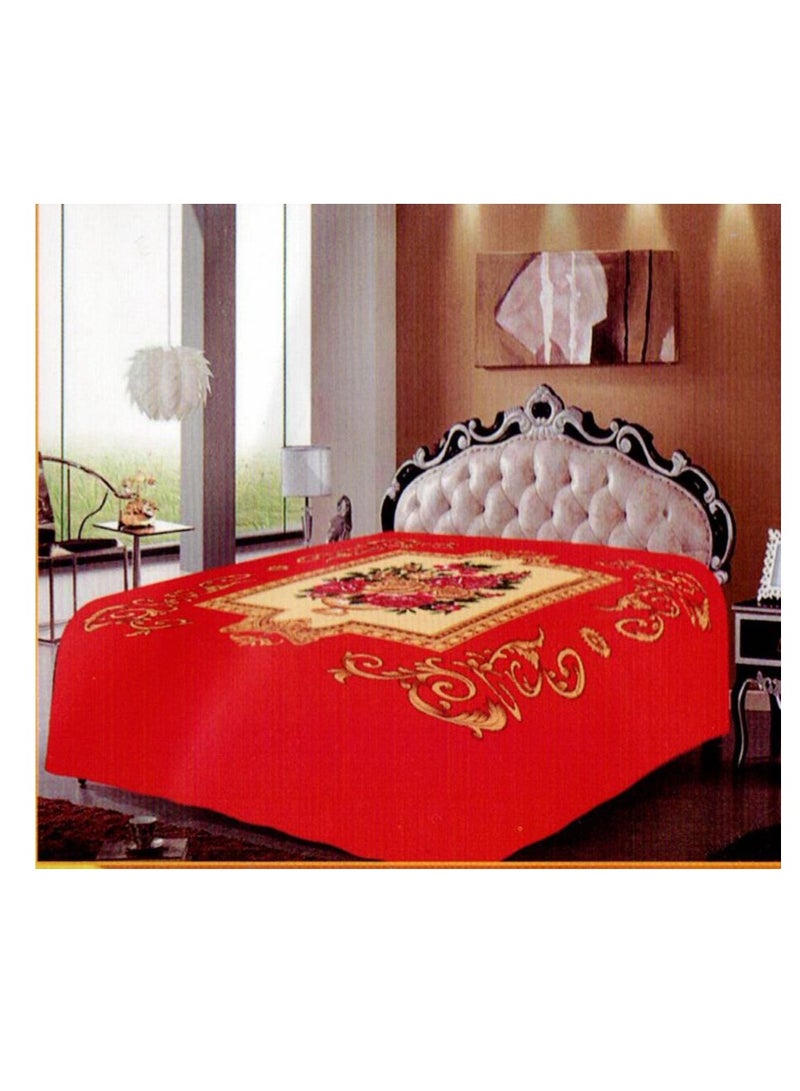 MAARYA GOLD 2 PLY SUPER SOFT EMBOSSED BLANKET - Image 4