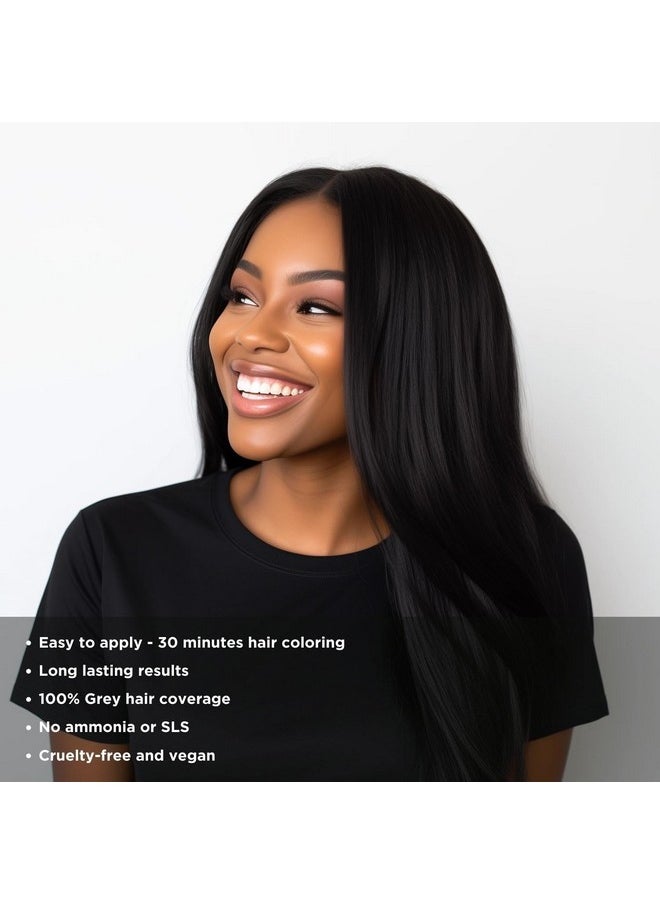 NATURIGIN - Permanent Hair Dye, 2.3 Ebony Black, Ammonia And Paraben Free, Up To 100% Gray Hair Coverage, Long Lasting, Vegan, Cruelty Free - Image 1