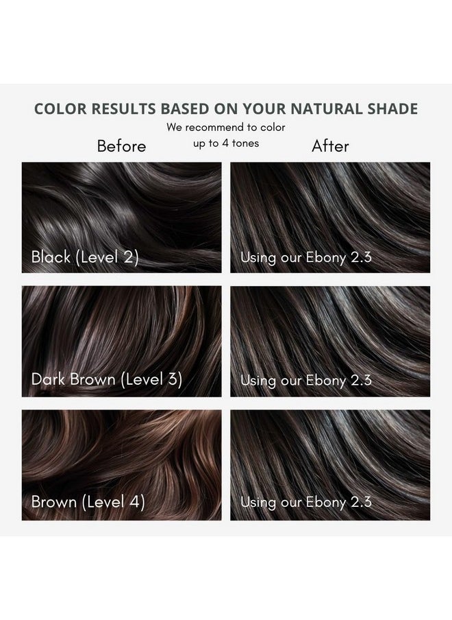 NATURIGIN - Permanent Hair Dye, 2.3 Ebony Black, Ammonia And Paraben Free, Up To 100% Gray Hair Coverage, Long Lasting, Vegan, Cruelty Free - Image 1