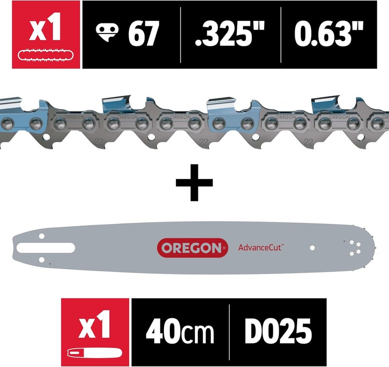 Oregon 16 in. Chainsaw Bar & L67 Chain, Fits Various Stihl Models (105669) - Image 1