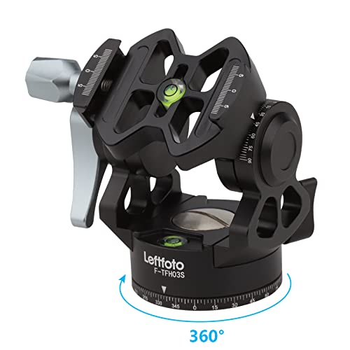 LEFTFOTO Video Tripod Fluid Head with Arca Plate,Lightweight Panorama Base Head for DJI RS2/3 Gimbals Compact Video Cameras and DSLR - Image 5