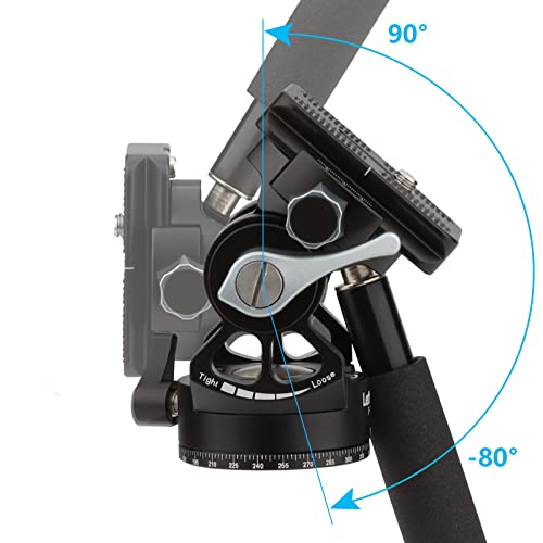 LEFTFOTO Video Tripod Fluid Head with Arca Plate,Lightweight Panorama Base Head for DJI RS2/3 Gimbals Compact Video Cameras and DSLR - Image 2