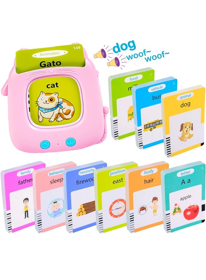 هالامودو بطاقات فلاش للأطفال الصغار - لعبة مونتيسوري التعليمية ثنائية اللغة (العربية والإنجليزية) للأولاد والبنات من 1 إلى 6 سنوات، بطاقات التعلم المنشطة بالصوت لتطوير الكلام وبناء المفردات، لعبة الحسية للأطفال المصابين بالتوحد، هدية عيد ميلاد للأطفال الصغار من 1 إلى 3 سنوات - Image 1