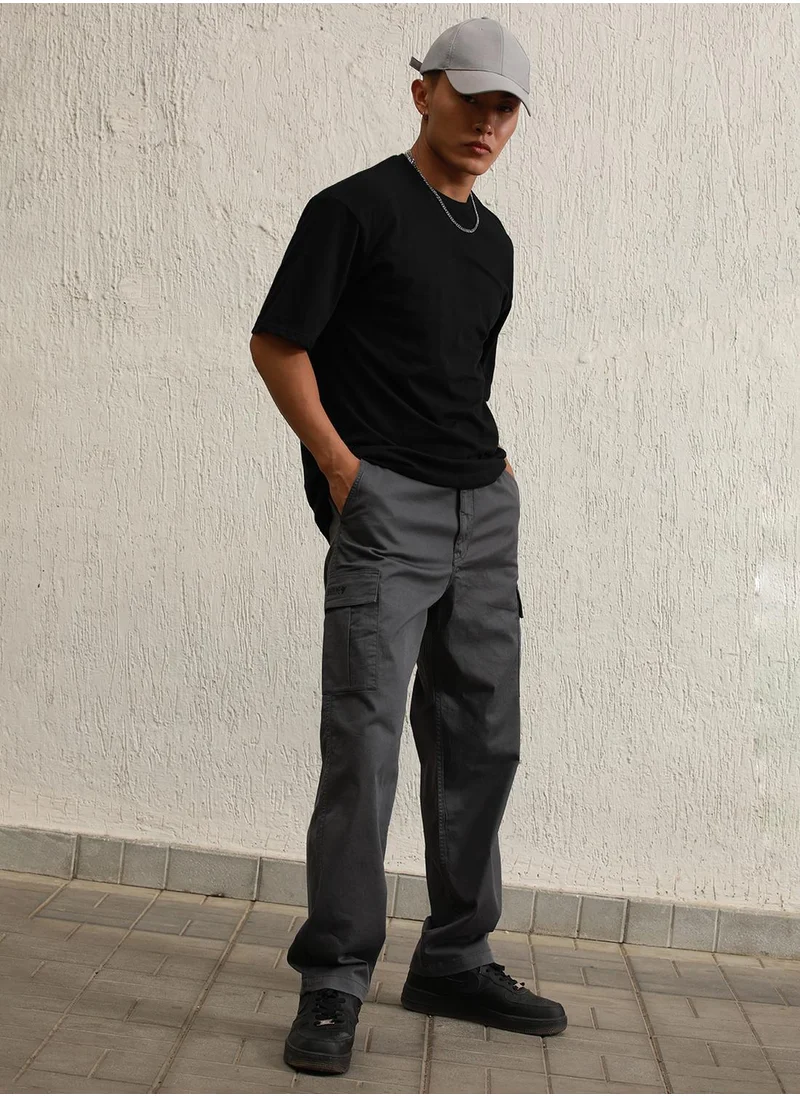 Hubberholme Men Charcoal Trousers