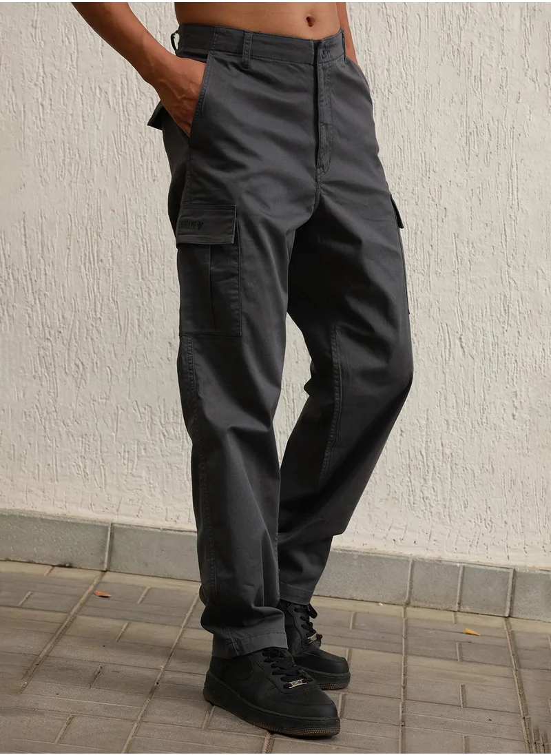 Hubberholme Men Charcoal Trousers