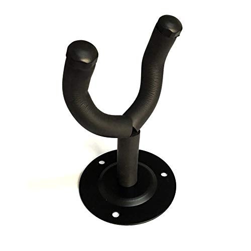 Mozart Black Metal Round Wall Hanger Stands | Guitar Wall Mount 2 Pack | Secure Wall Hook Holder for Acoustic, Electric & Bass Guitars - Image 2