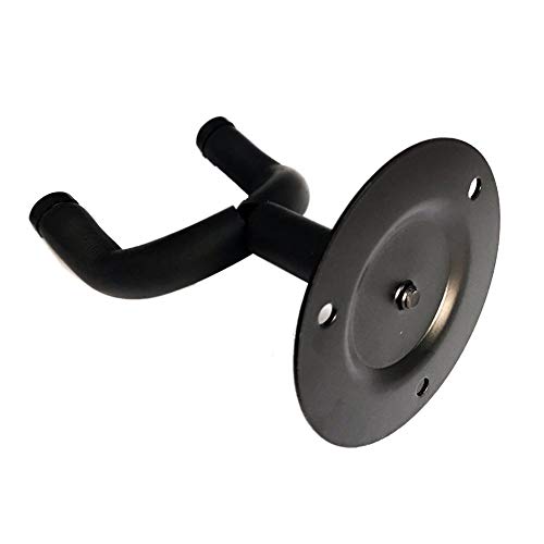 Mozart Black Metal Round Wall Hanger Stands | Guitar Wall Mount 2 Pack | Secure Wall Hook Holder for Acoustic, Electric & Bass Guitars - Image 3