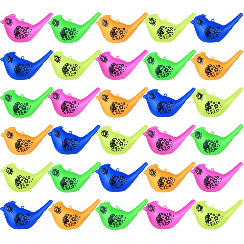 XIPEGPA 30PCS Colorful Bird Water Whistle Toys and Musical Instrument Toys are Suitable for Family Games Birthday Parties and Party Gifts - Image 3