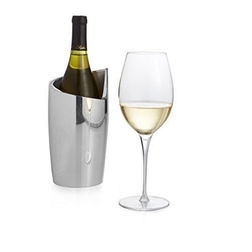 nambe Spiral Wine Chiller | Tabletop Metal Wine Cooler Bucket to Keep Wine Cold | Insulated Wine Bottle Chiller for Parties, Cocktail Bar, Holidays, and Housewarming Gifts | 4.5" D x 8.5" H - Image 3