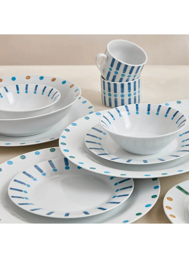 Home Box Dot Island 32-Piece Dinner Set 35 x 2.6 x 24 cm