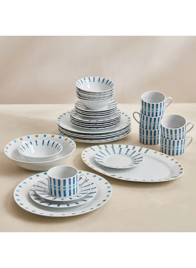 Home Box Dot Island 32-Piece Dinner Set 35 x 2.6 x 24 cm