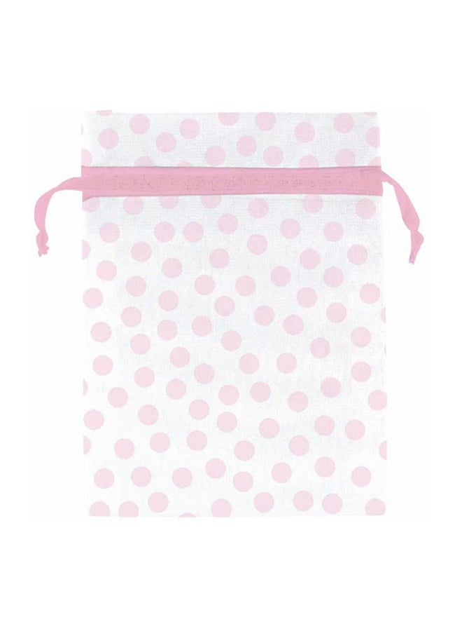 Amscan Pink Dots Organza Bags 12pcs, Baby Shower Party Supplies