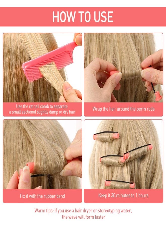 HASTHIP® 30pcs Heatless Hair Curler Kit, Cold Wave Hair Roller for Women, Small Perm Rods Styling Perming Curl Rods for Cold Wave Perm Curls - Image 4