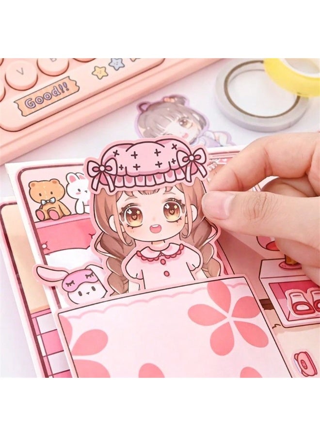 Handmade DIY Busy Sticker Book – Interactive Quiet Book for Kids – Engaging Food  Home Scene Scrapbook – No Cutting Needed – Fun  Educational Activity for Creativity, Focus  Hand-Eye Coordination – Perfect Gift for Girls - Image 4