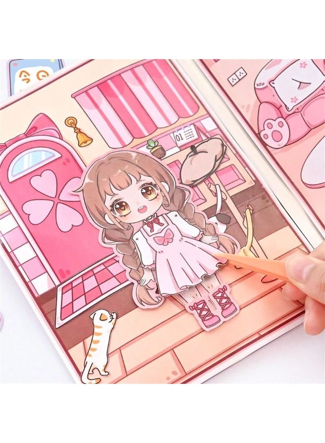 Handmade DIY Busy Sticker Book – Interactive Quiet Book for Kids – Engaging Food  Home Scene Scrapbook – No Cutting Needed – Fun  Educational Activity for Creativity, Focus  Hand-Eye Coordination – Perfect Gift for Girls - Image 2