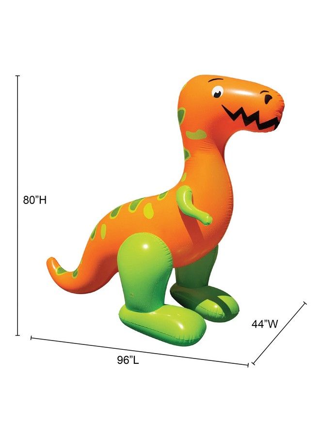 Banzai رشاش تيركس الرعب موندوا الطول: 96 إنش العرض: 80 إنش لعبة مائية قابلة للنفخ في الهواء الطلق للحديقة الخلفية - Image 5