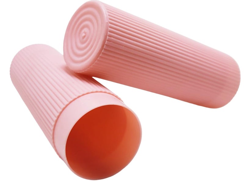 Prostuff.in® Store Portable Tongue Cleaner Holder Case Traveling, Outdoor, Use to Storage & Carry Case Storage Box Cover Organizer Stripe Design Toothbrush Multi Color,1 Pcs - Image 3