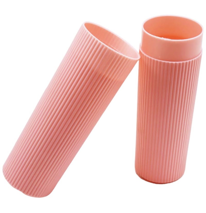 Prostuff.in® Store Portable Tongue Cleaner Holder Case Traveling, Outdoor, Use to Storage & Carry Case Storage Box Cover Organizer Stripe Design Toothbrush Multi Color,1 Pcs - Image 1