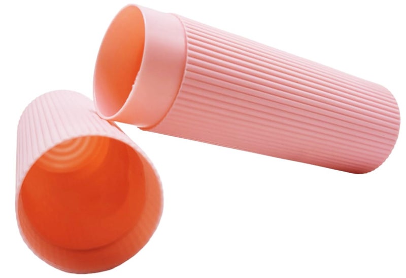 Prostuff.in® Store Portable Tongue Cleaner Holder Case Traveling, Outdoor, Use to Storage & Carry Case Storage Box Cover Organizer Stripe Design Toothbrush Multi Color,1 Pcs - Image 2