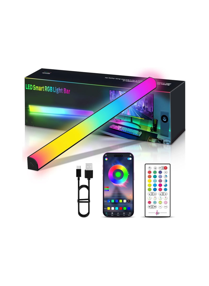 SYOSI - Monitor Down Light Bar, RGB Screen Desk Light PC, RGB Light Bar, Dimmable LED Dynamic Rainbow Effect, Adjustable Brightness, Speed and Music, Remote Control Color Change, for Game Room Monitor Desk - Image 1
